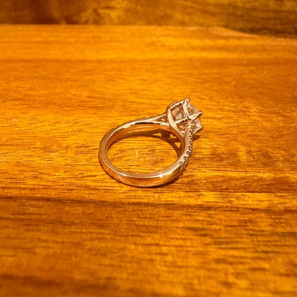 Charles and Colvard Engagement 14k Rose Gold Ring - Picture 3 of 8